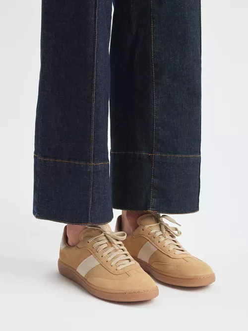 Beżowe sportowe półbuty damskie