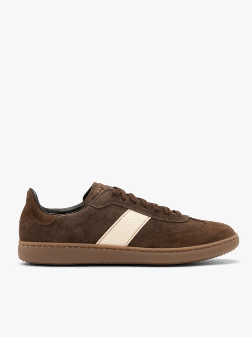 Brązowe półbuty damskie na płaskiej podeszwie