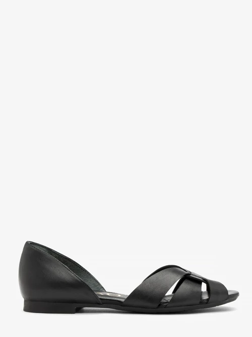 Czarne sandały damskie płaskie