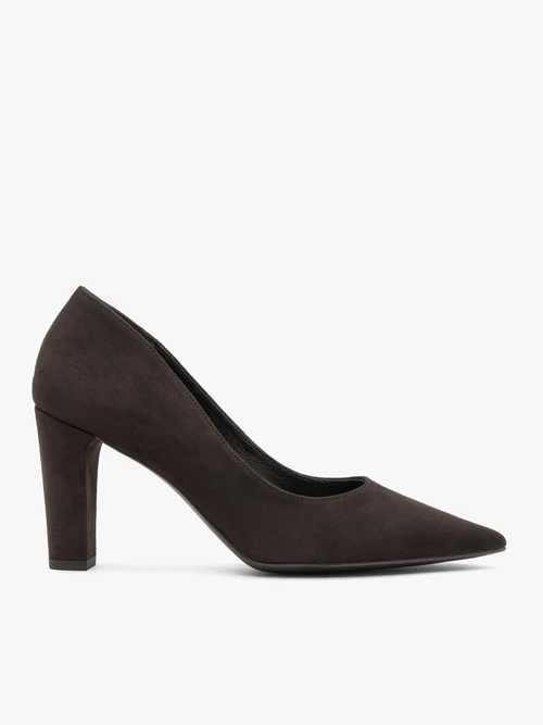 Ciemnobrązowe czółenka na obcasie