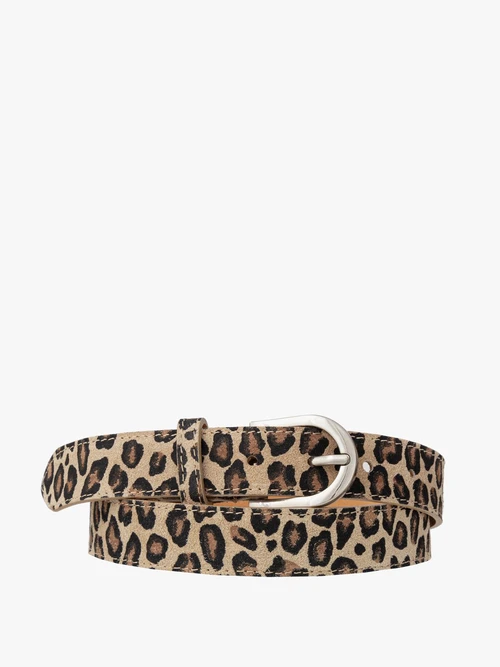 Welurowy pasek w panterkę