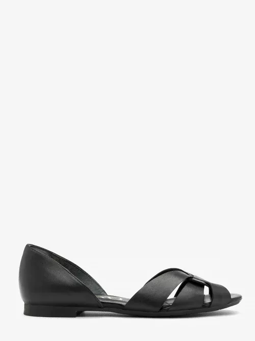 Czarne sandały damskie płaskie