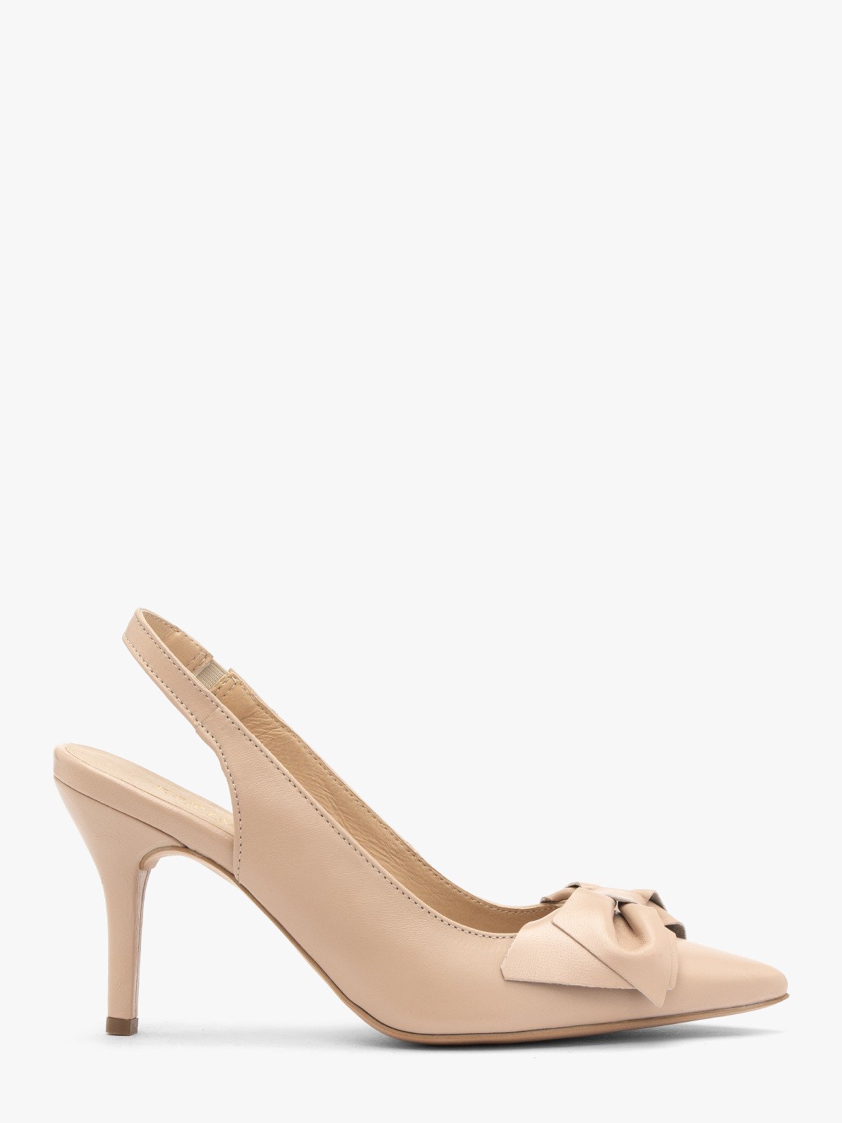 Czółenka typu slingback z kokardką PHOEBE
