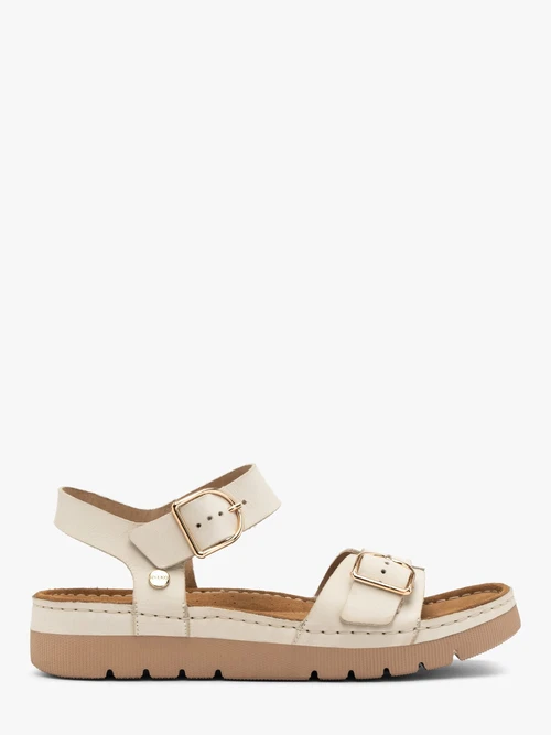 Kremowe sandały damskie