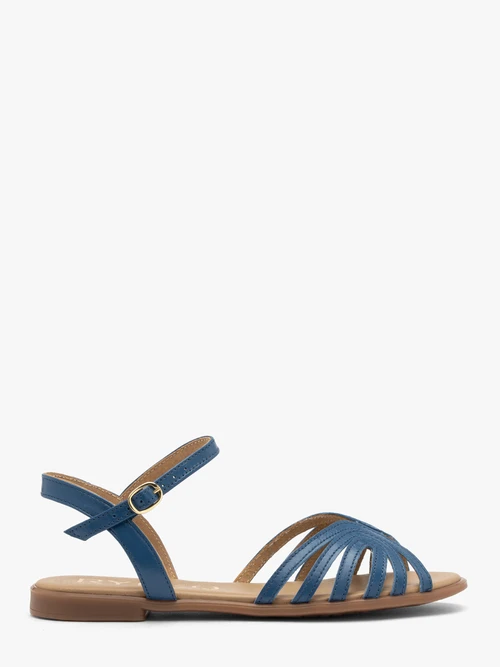 Niebieskie sandały damskie płaskie