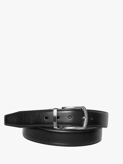 Dwustronny czarno-brązowy pasek męski