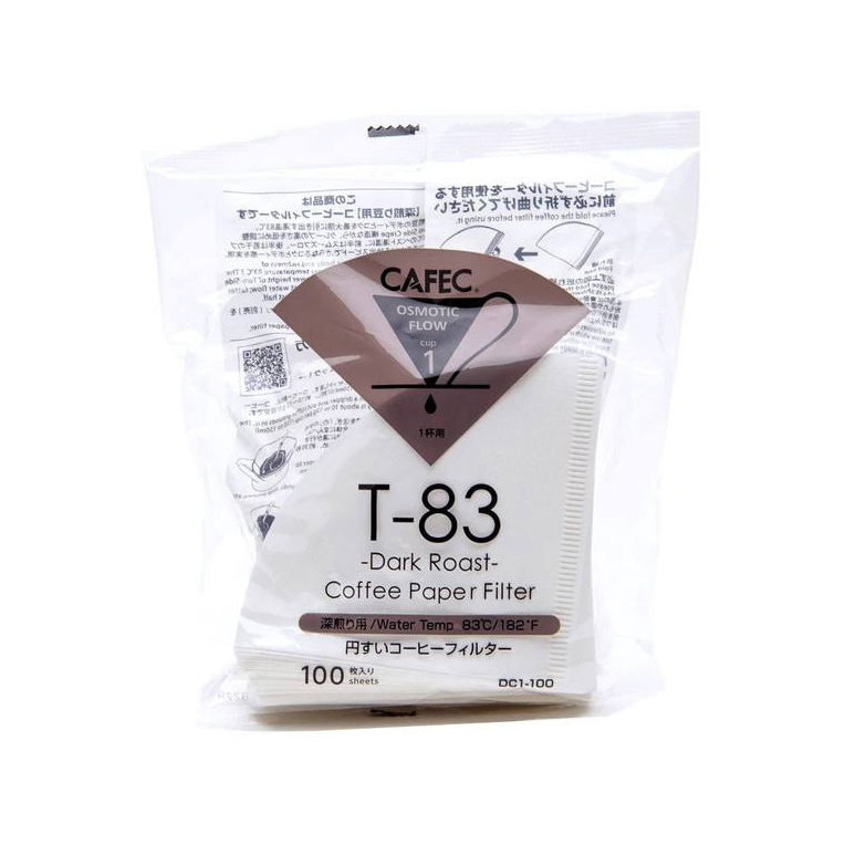 Cafec - Filtry Dark Roast Białe Cup1 100 sztuk