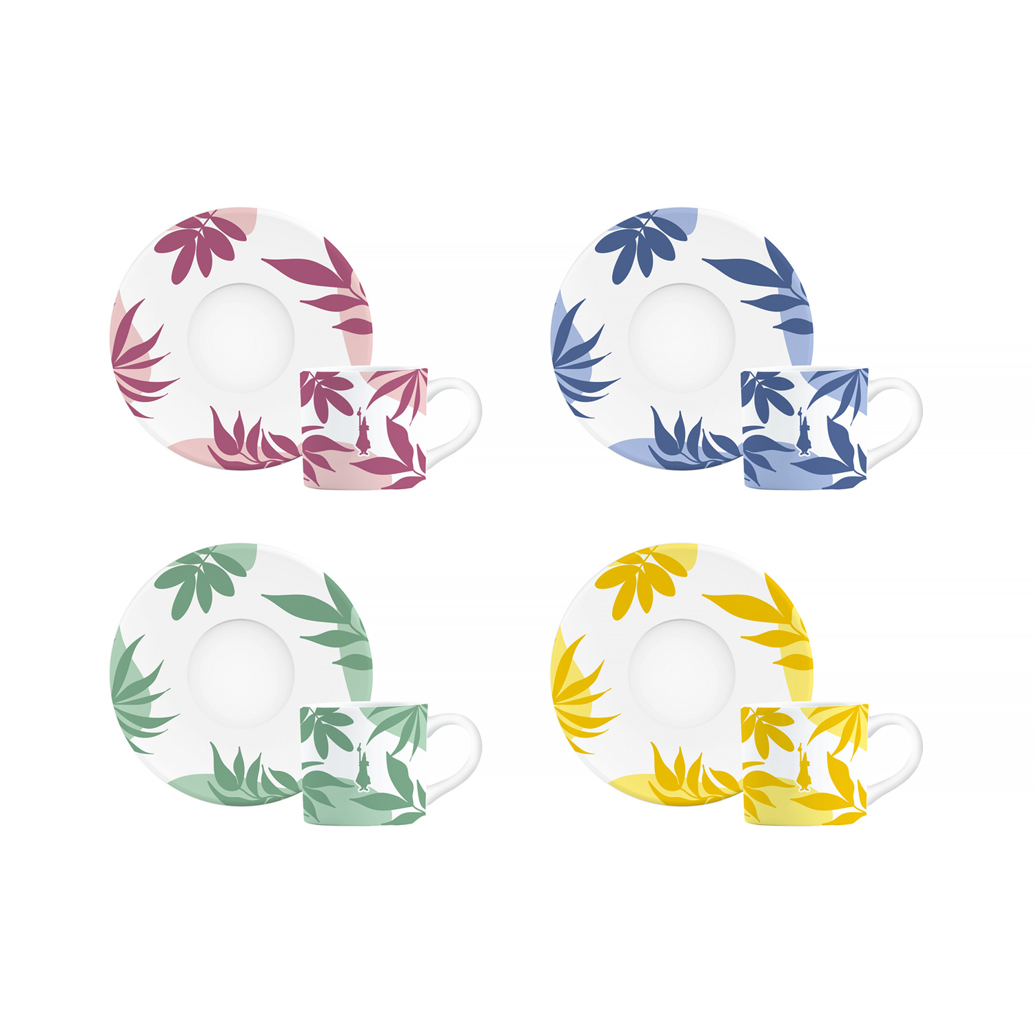 Bialetti - Primavera - Zestaw 4 filiżanek ze spodkiem