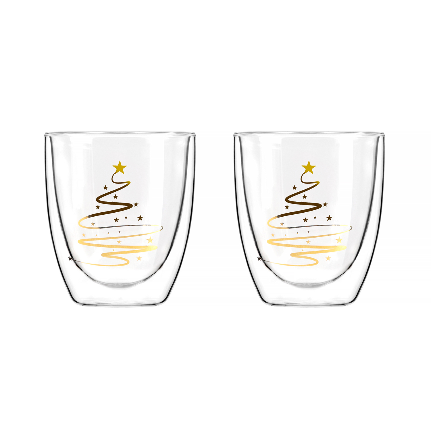 Vialli Design komplet 2 szklanek do latte AMO XMASS z podwójną ścianką 320ml