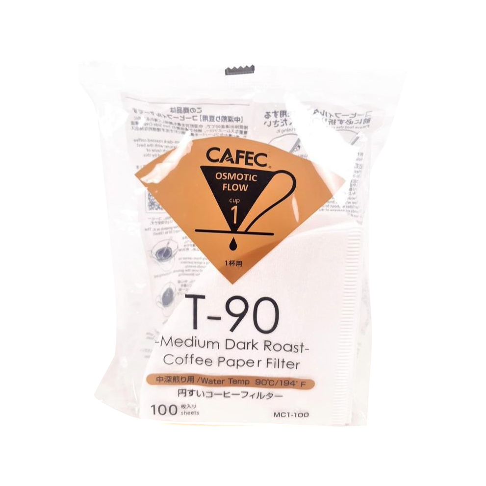 Cafec - Filtry Medium Roast Białe Cup1 100 sztuk