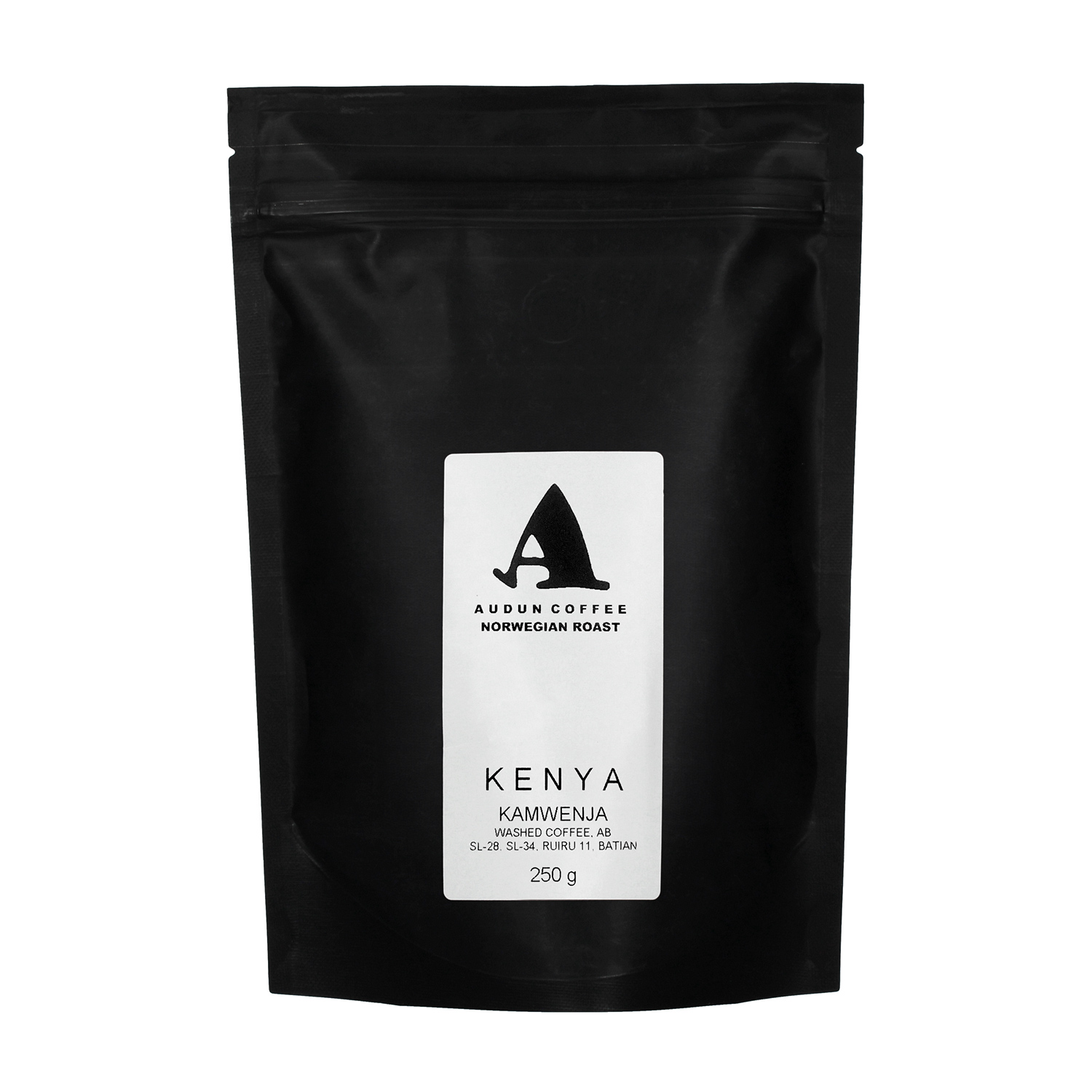 Audun Coffee - kawa ziarnista Kenia Kamwenja AB Washed Filter 250 g