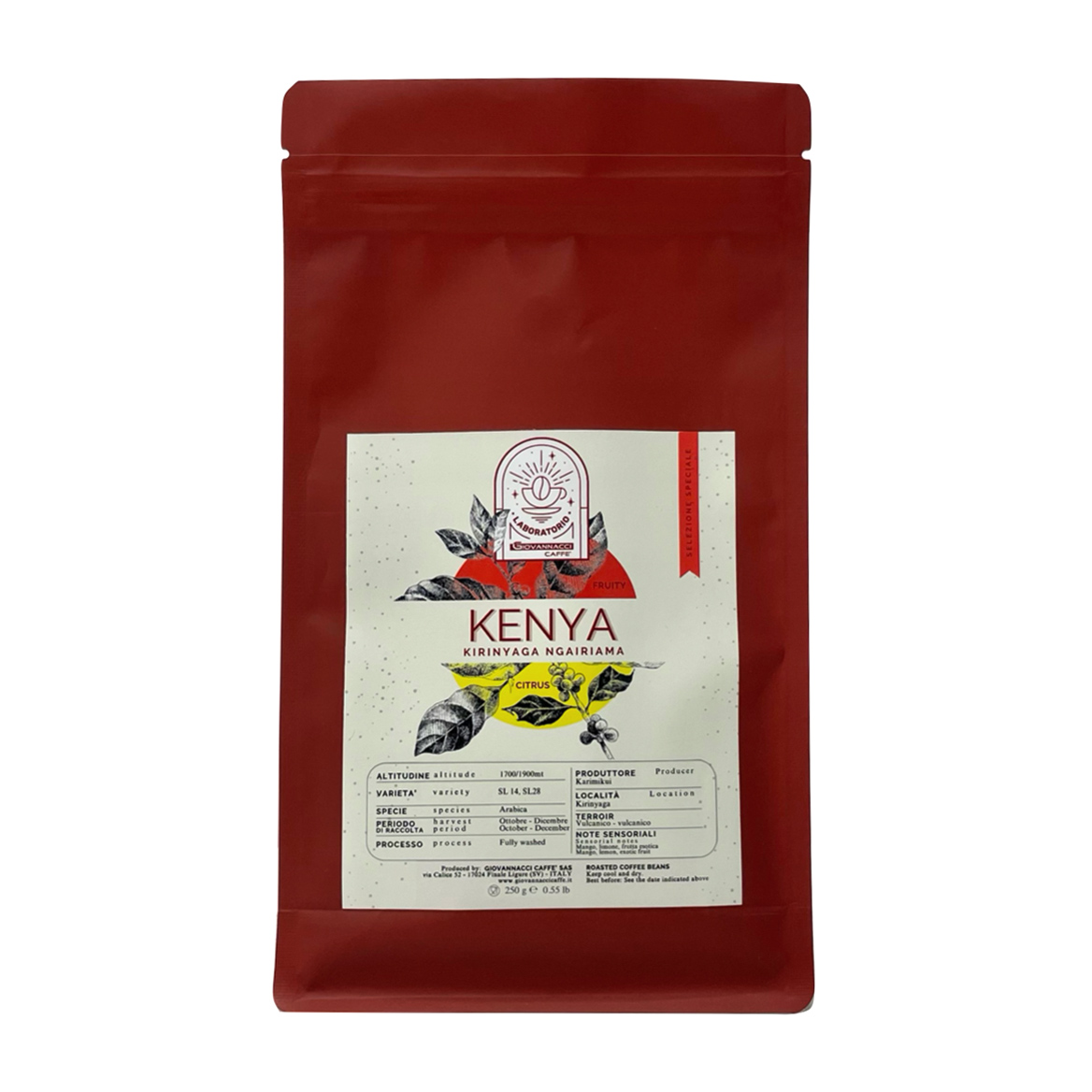 Giovannacci Caffè - kawa ziarnista Kenia Kirinyaga Filter 250 g