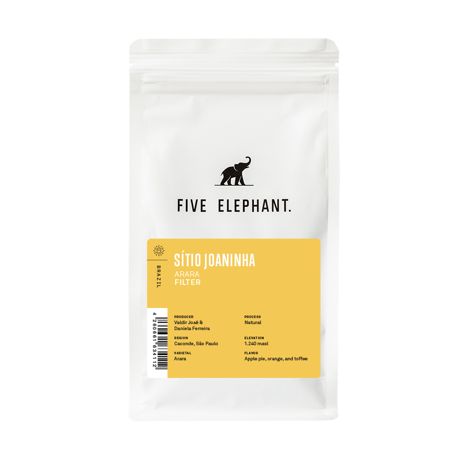 Five Elephant - kawa ziarnista Brazylia Sítio Joaninha Arara Natural Filter 250 g