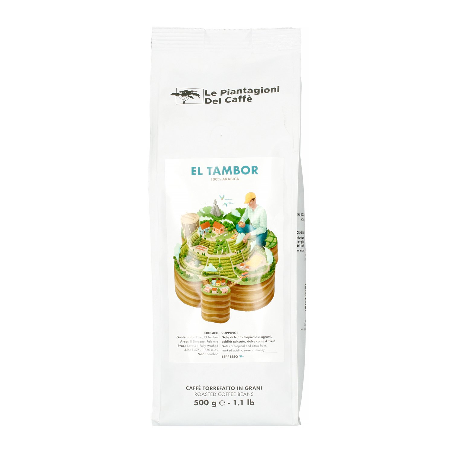 Le Piantagioni del Caffe - kawa ziarnista Gwatemala Palencia El Tambor Washed Espresso 500 g
