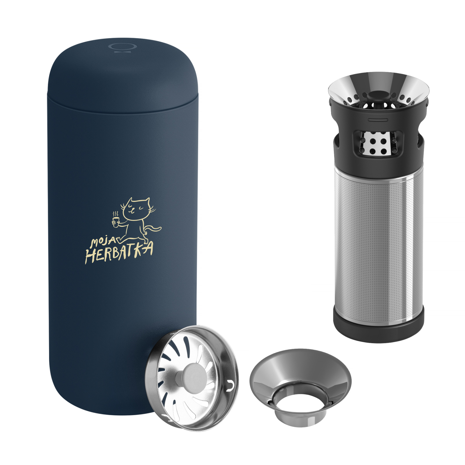 Zestaw Fellow Kubek Carter Move Mug Granatowy Mroux 473 ml + Zaparzacz Carter Infuser