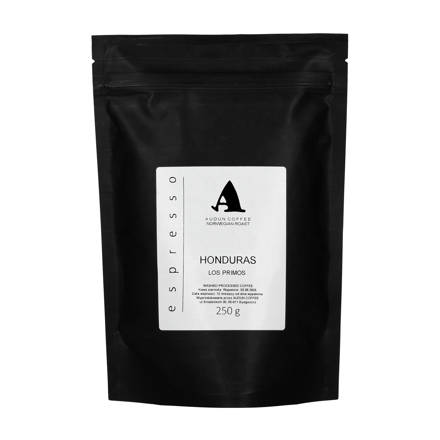 Audun Coffee - kawa ziarnista Honduras Santa Barbara Los Primos Washed Espresso 250 g