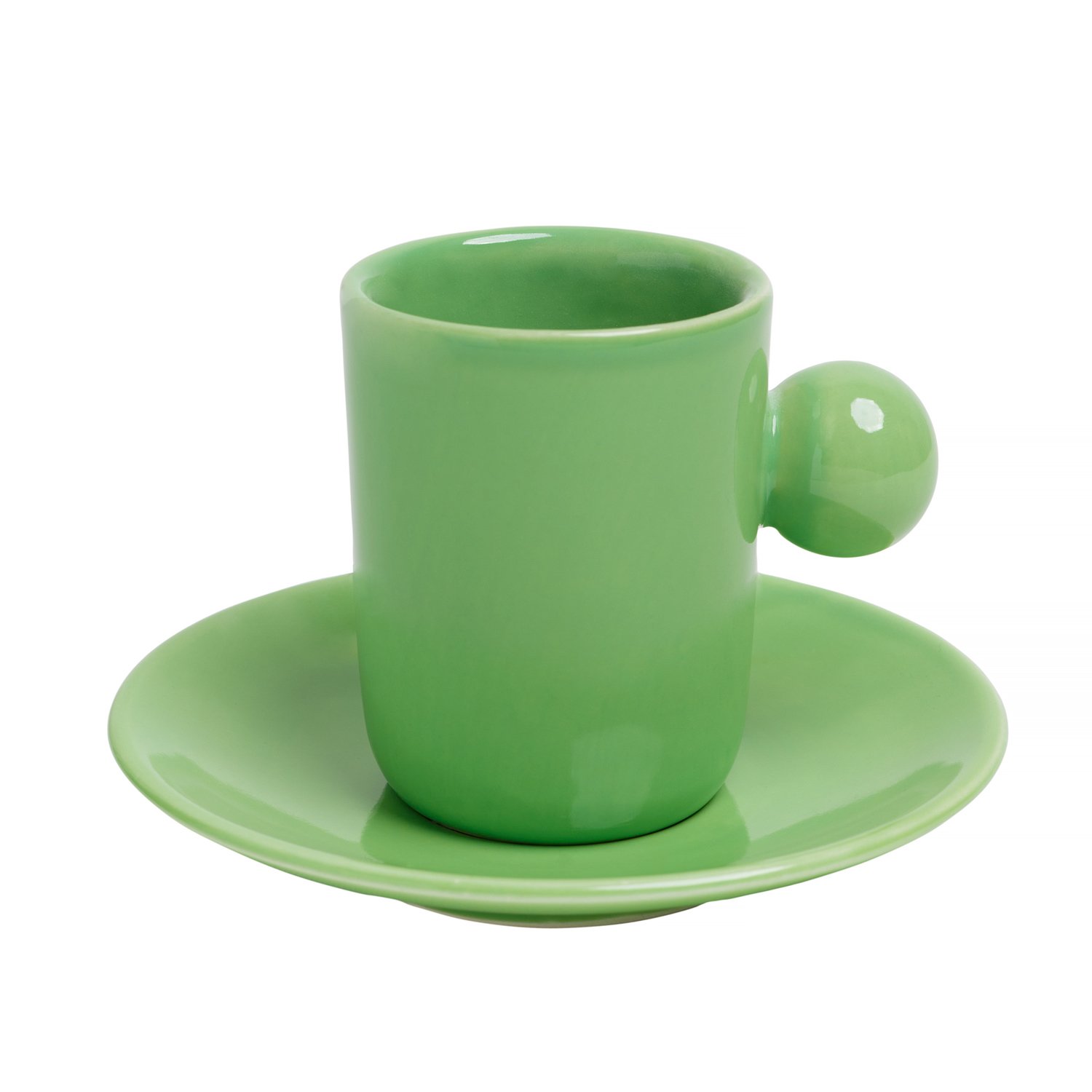 Ceramics 36 - Filiżanka i spodek ceramiczny Arch 110ml jasnozielony