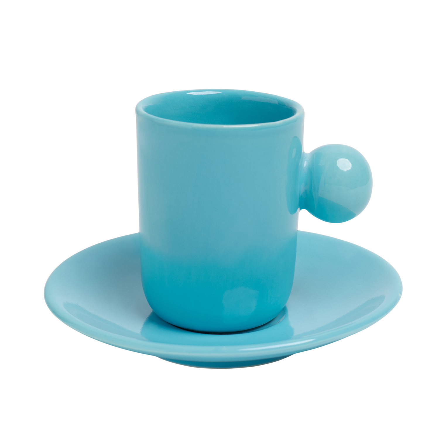 Ceramics 36 - Filiżanka i spodek ceramiczny Arch 110ml błękitny