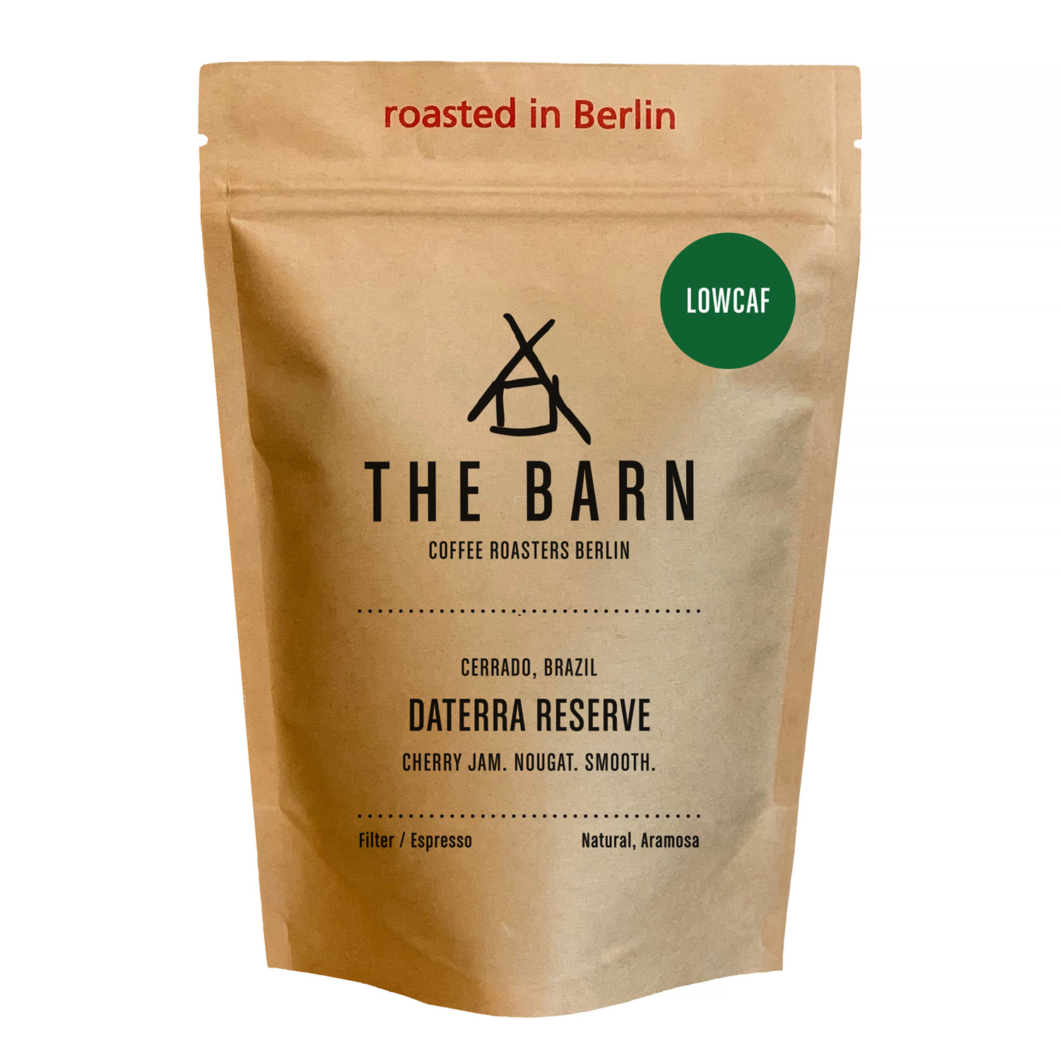 The Barn - kawa ziarnista Brazylia Daterra Reserve LOW-CAF Omniroast 250 g