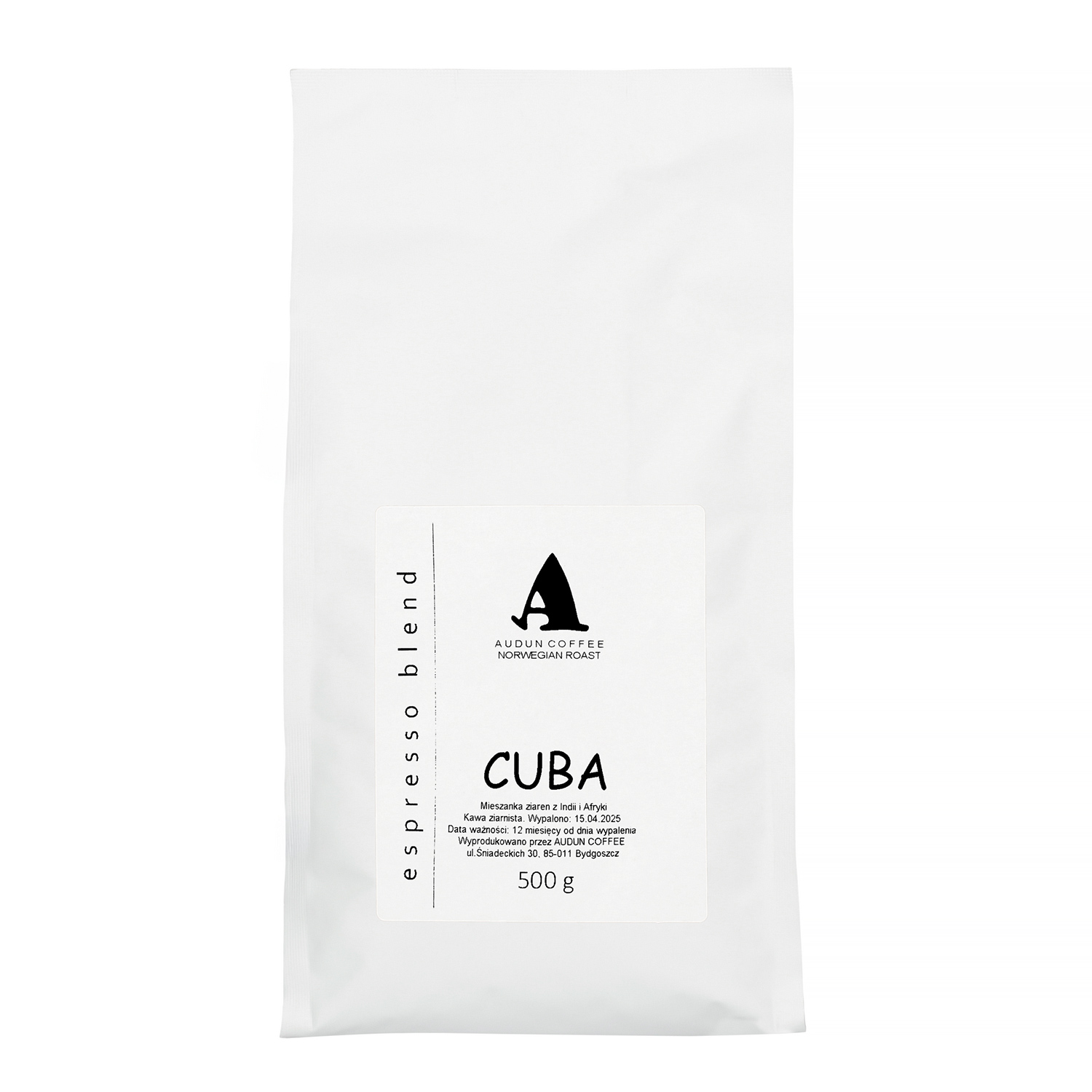 Audun Coffee - kawa ziarnista Cuba Espresso Blend 500 g