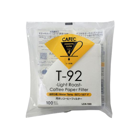 Cafec - Filtry Light Roast Białe Cup4 100 sztuk