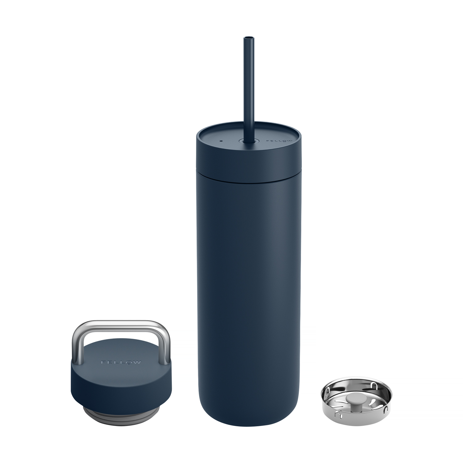 Fellow - Carter Chill Set 2 w 1 - Kubek termiczny + 2 nakrętki - Granatowy 591 ml