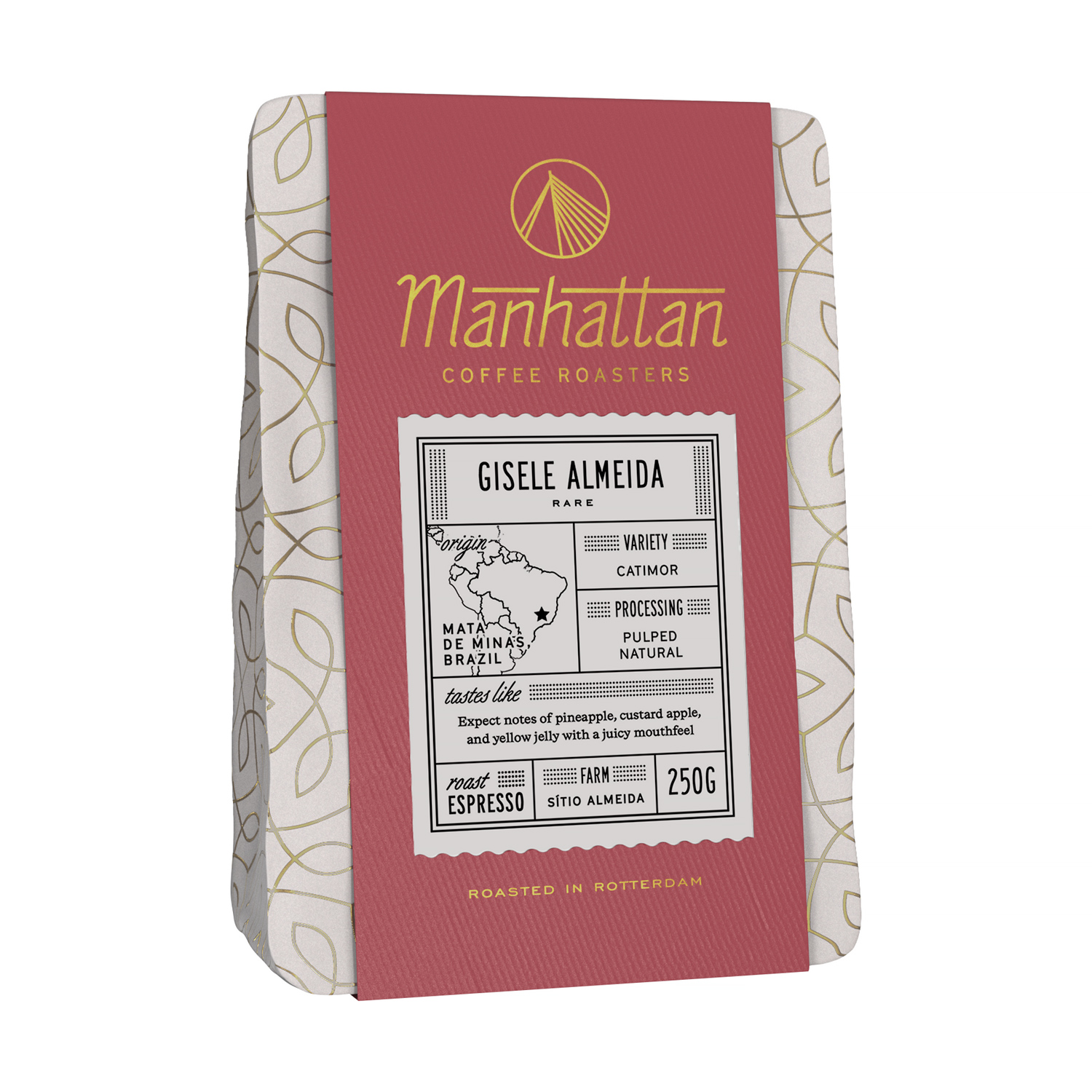 Manhattan Coffee Roasters - kawa ziarnista Brazylia Gisele Almeida Pulped Natural Espresso 250 g (outlet)