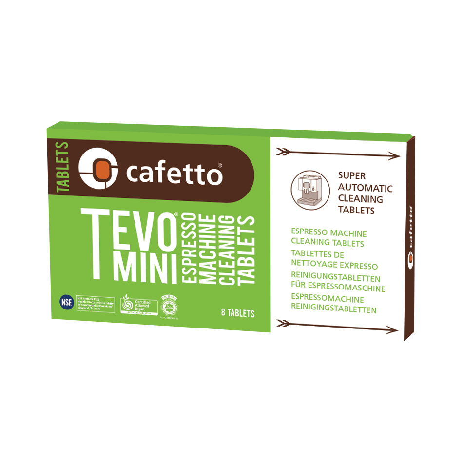 Cafetto - TEVO Mini Tablets - Tabletki do czyszczenia ekspresów tabletki 8 sztuk
