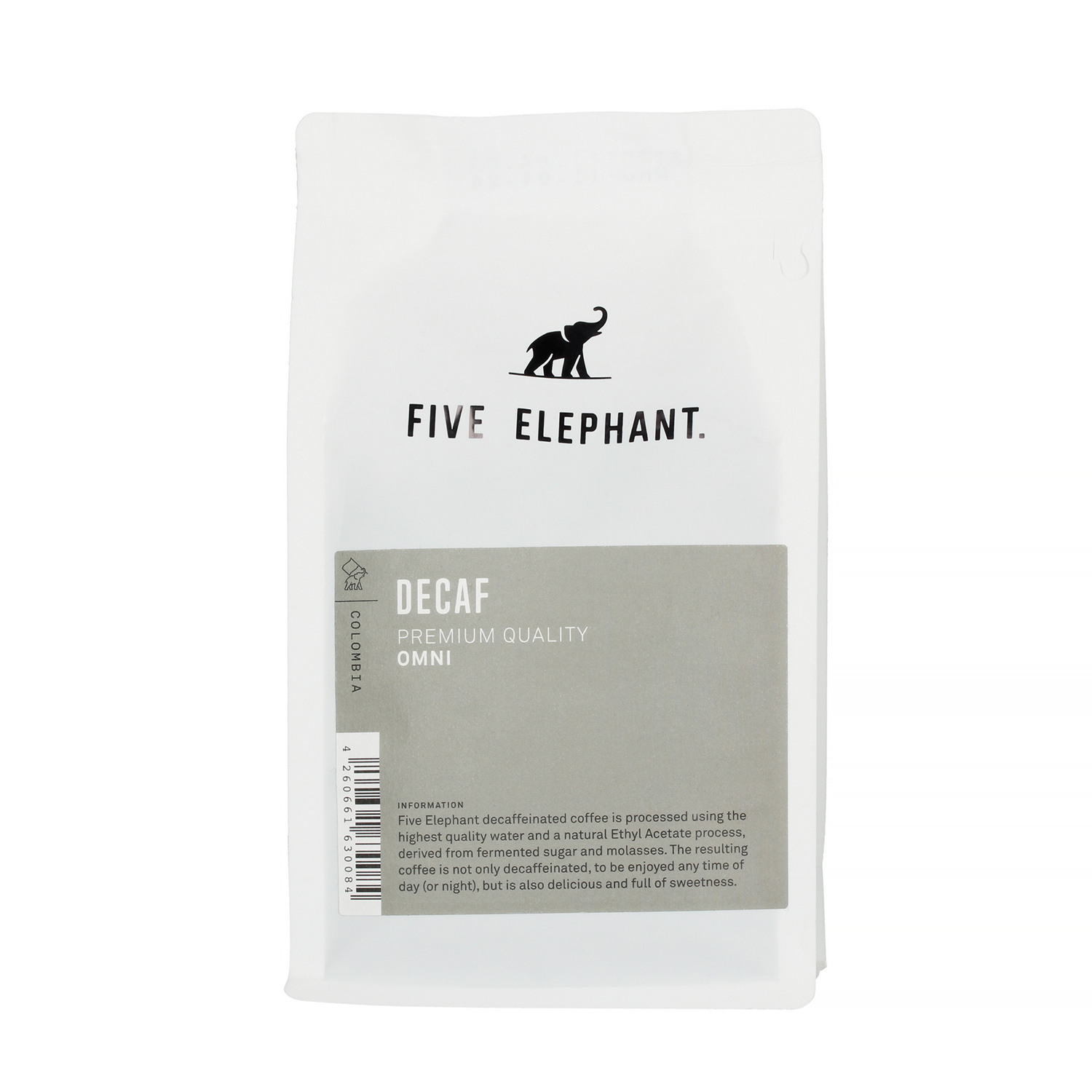 Five Elephant - kawa ziarnista bezkofeinowa Kolumbia Decaf Omniroast 250 g