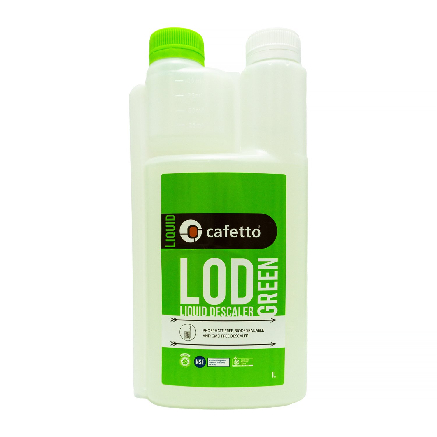 Cafetto - LOD Green Liquid Descaler - Płyn do odkamieniania ekspresów 1l