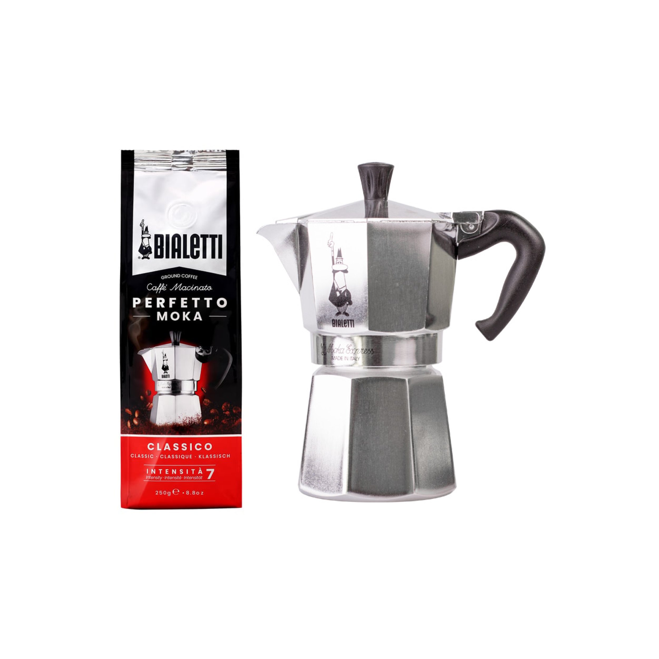 Zestaw kawiarka Moka Express 4tz + kawa Bialetti