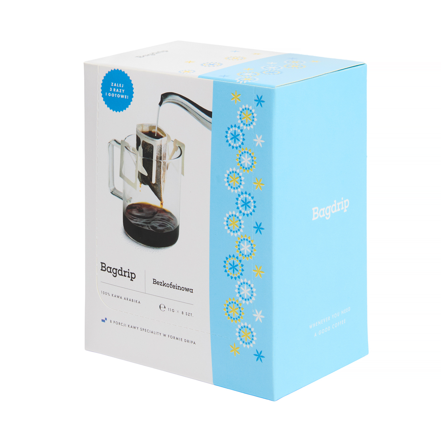 Bagdrip - kawa bezkofeinowa w saszetkach - 8 saszetek 11 g