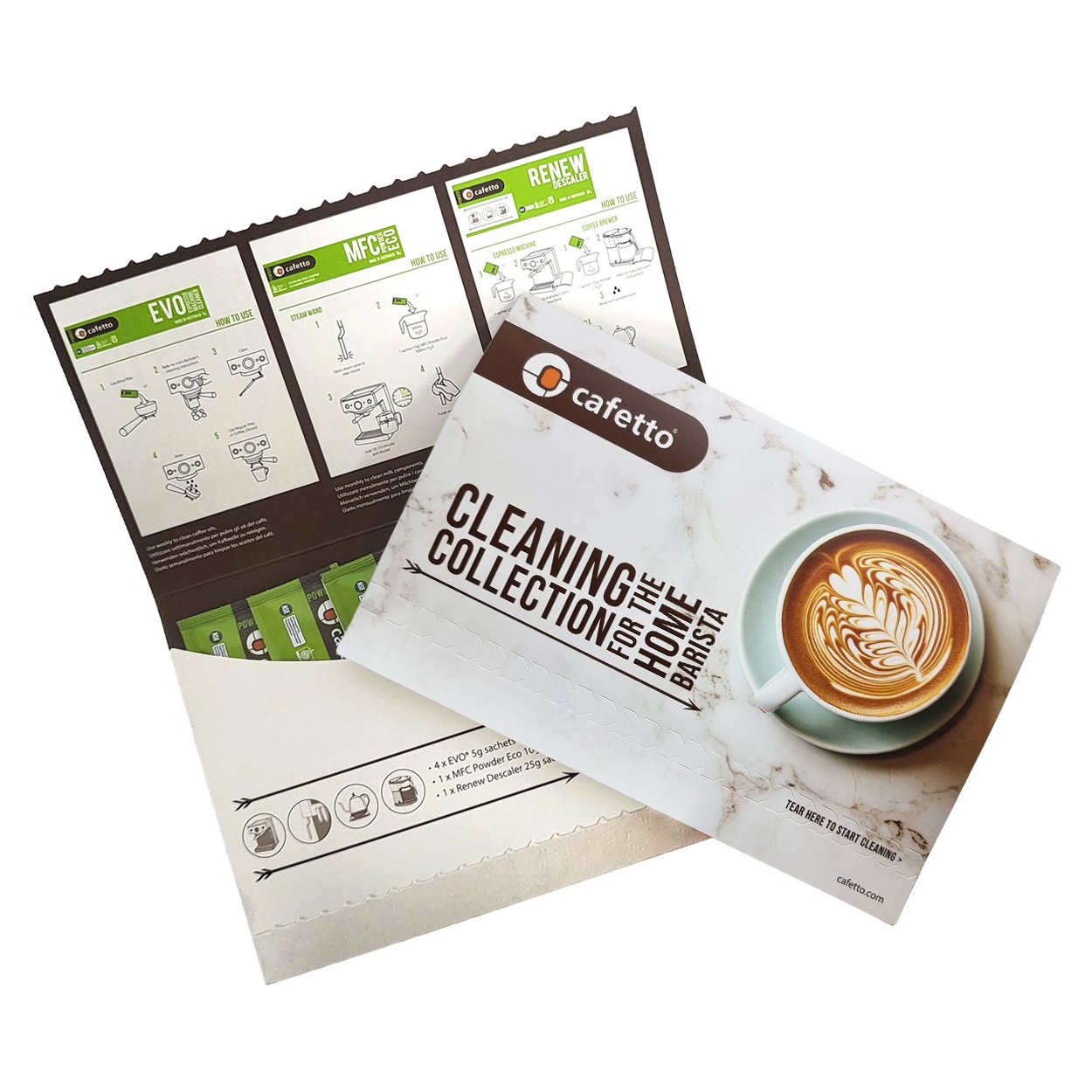 Cafetto - Zestaw środków do czyszczenia ekspresów