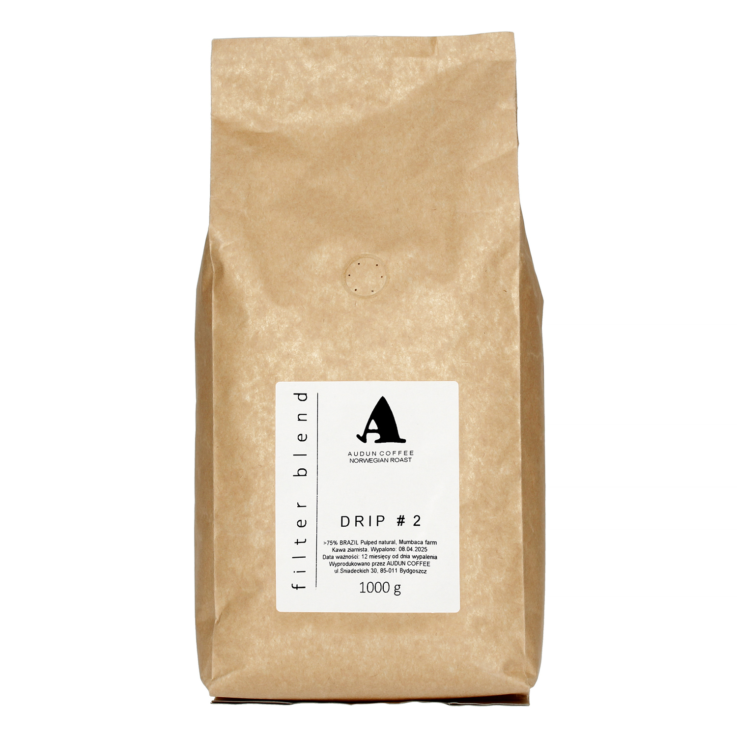 Audun Coffee - kawa ziarnista Drip No. 2 Brazylia Mumbuca Filter 1 kg
