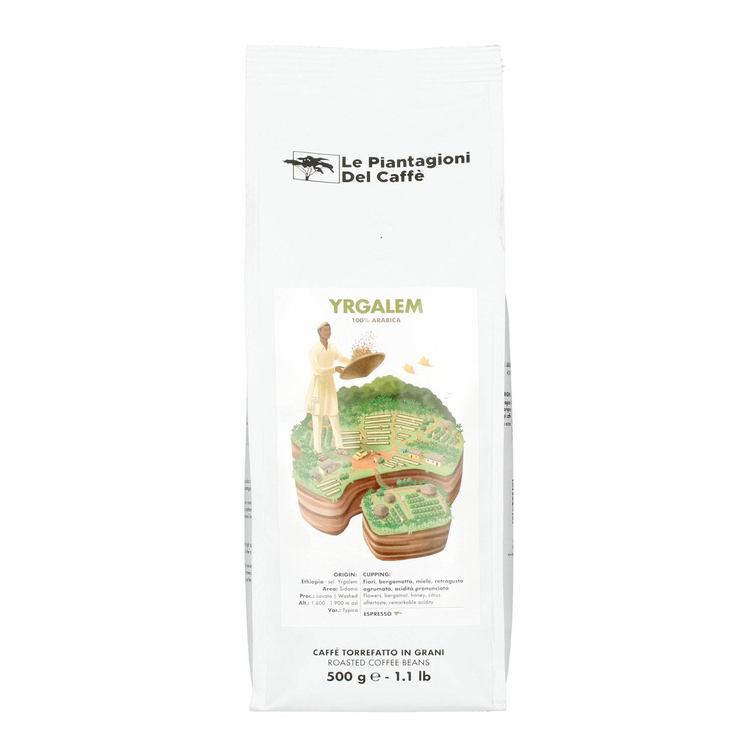Le Piantagioni del Caffe - kawa ziarnista Etiopia Yrgalem 500 g