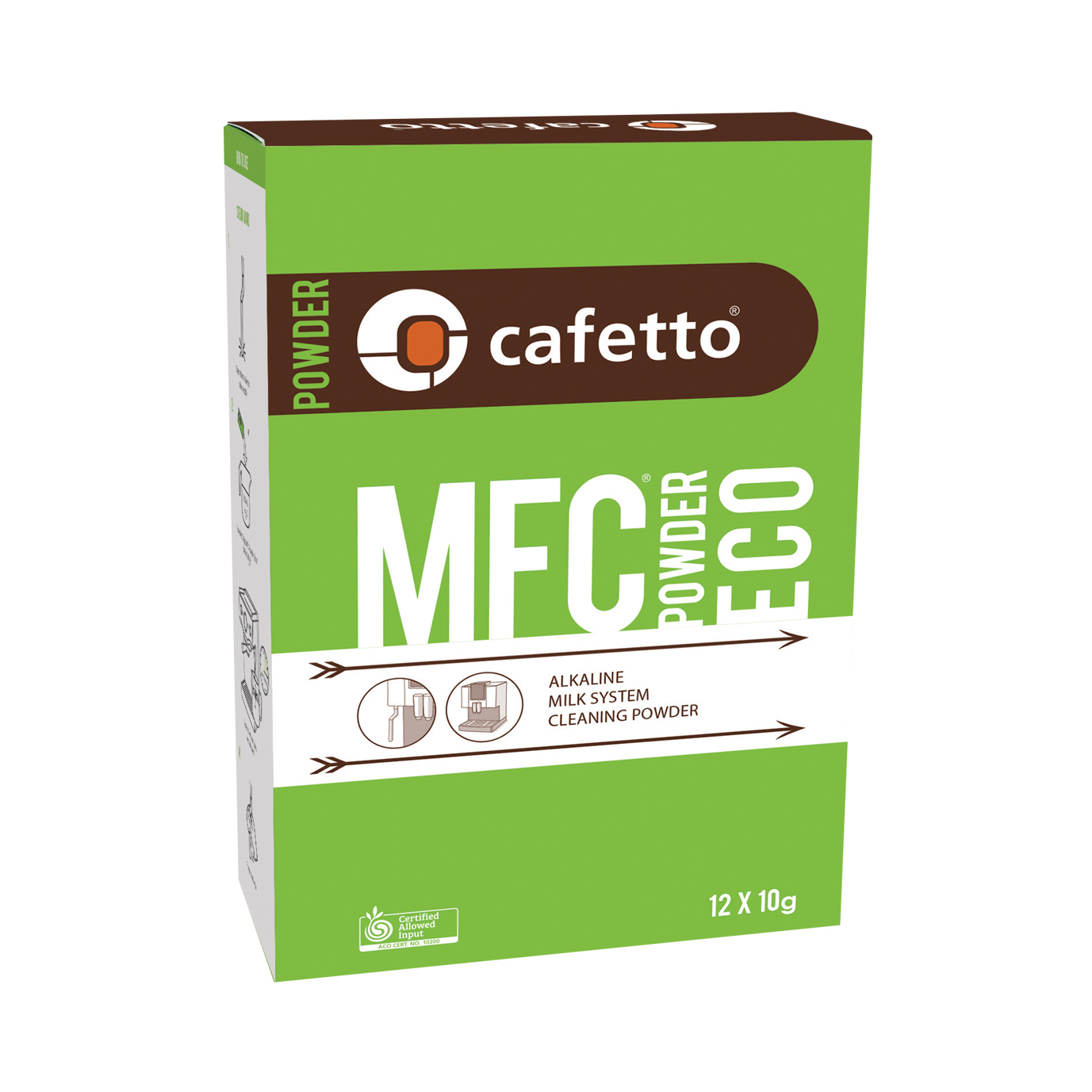 Cafetto - MFC Powder Eco - Środek do czyszczenia systemów spieniania mleka 12 saszetek x 10g