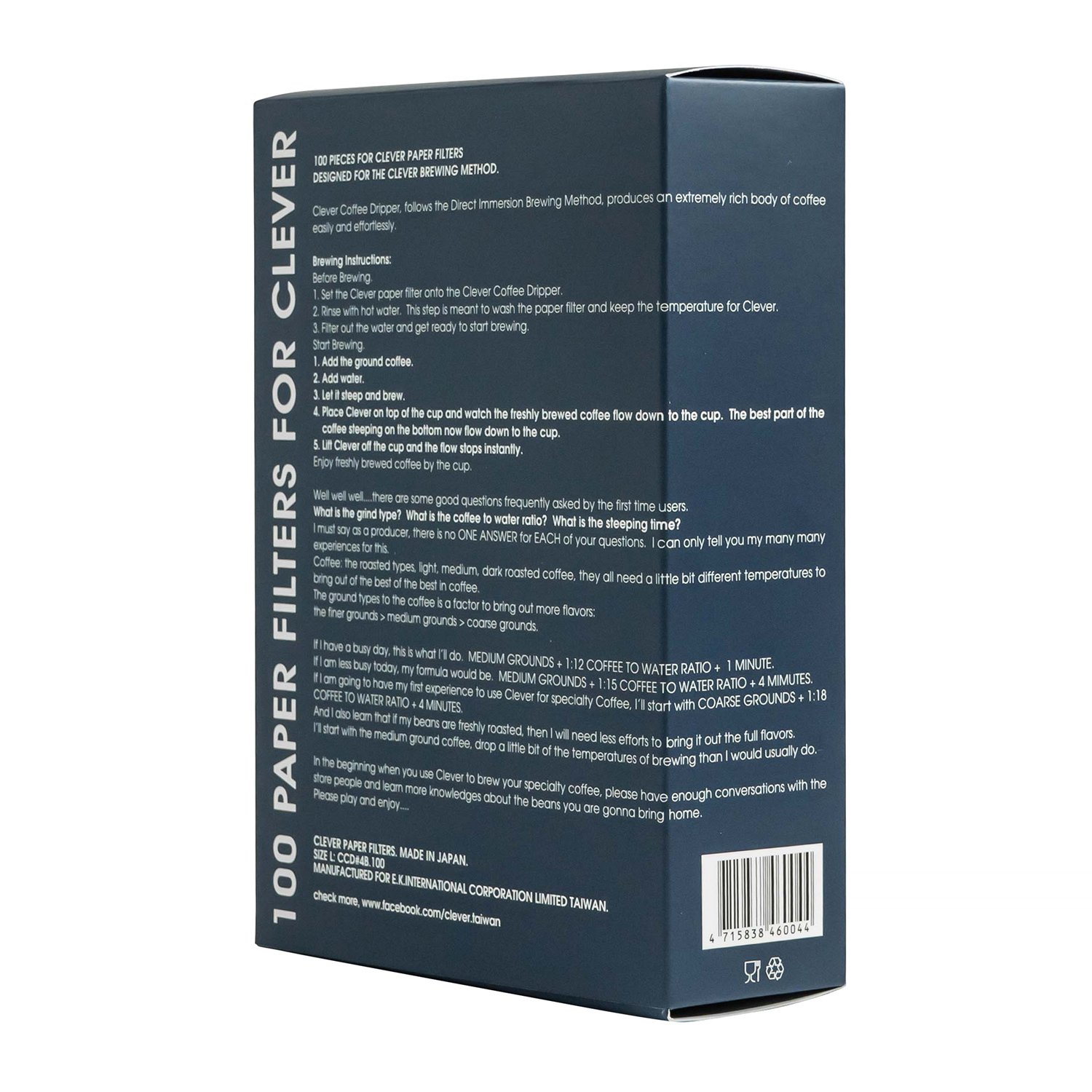 Clever Dripper L filtry papierowe 100szt. - w kartoniku