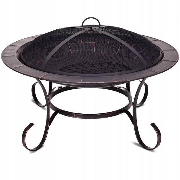 Palenisko ogrodowe z pokrywą na grilla ognisko