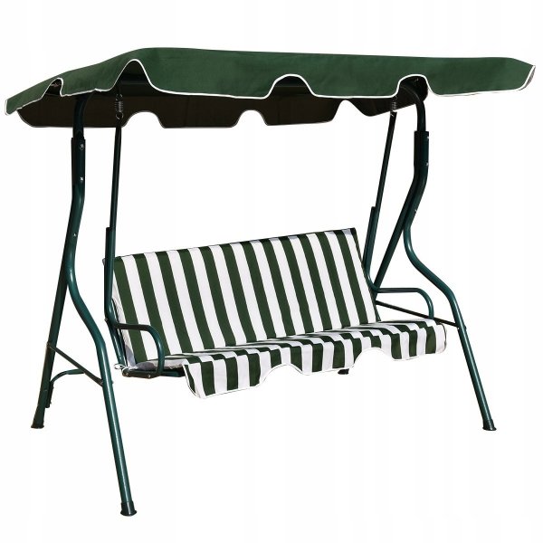 Huśtawka ogrodowa 3-osobowa z dachem