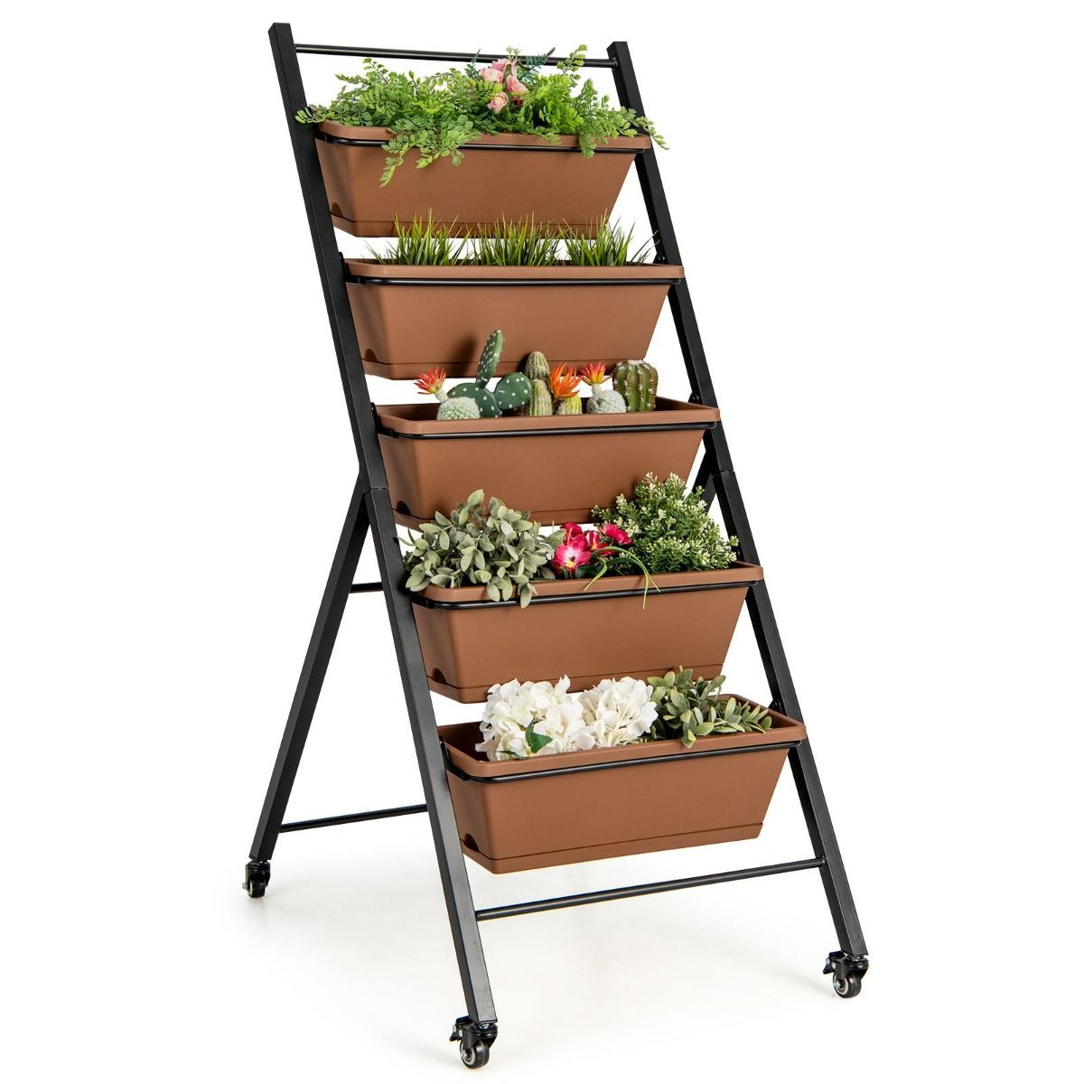 5-poziomowy mobilny kwietnik