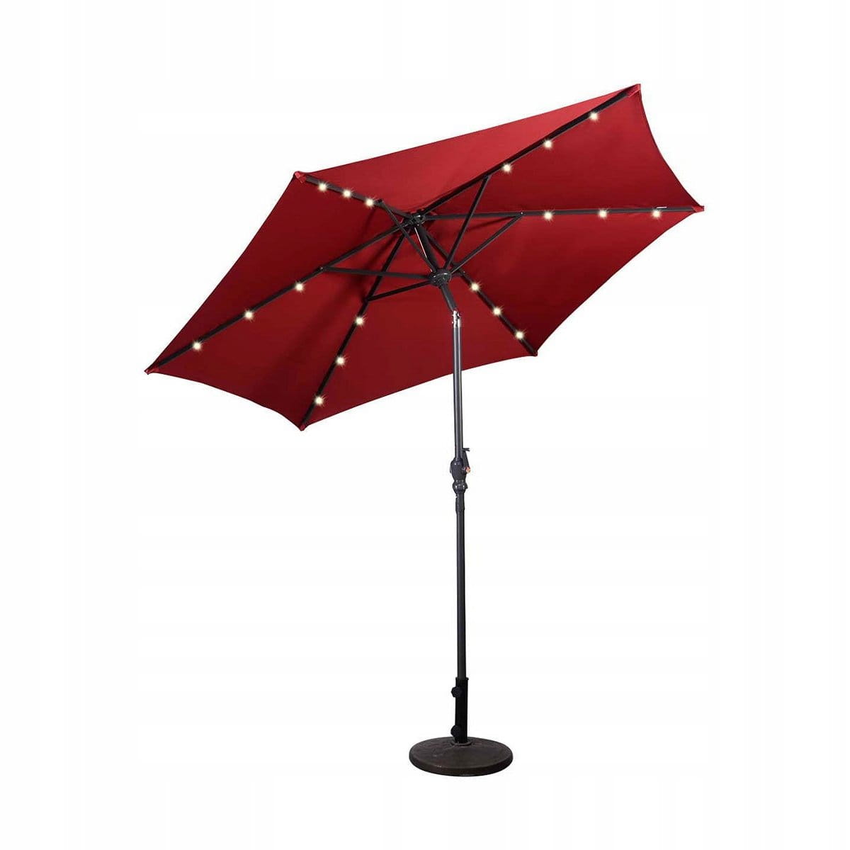 Parasol ogrodowy z diodami solarnymi led 270 cm