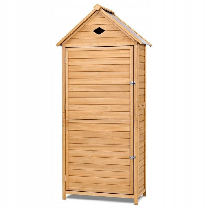 Schowek narzędziowy drewniany ogrodowy