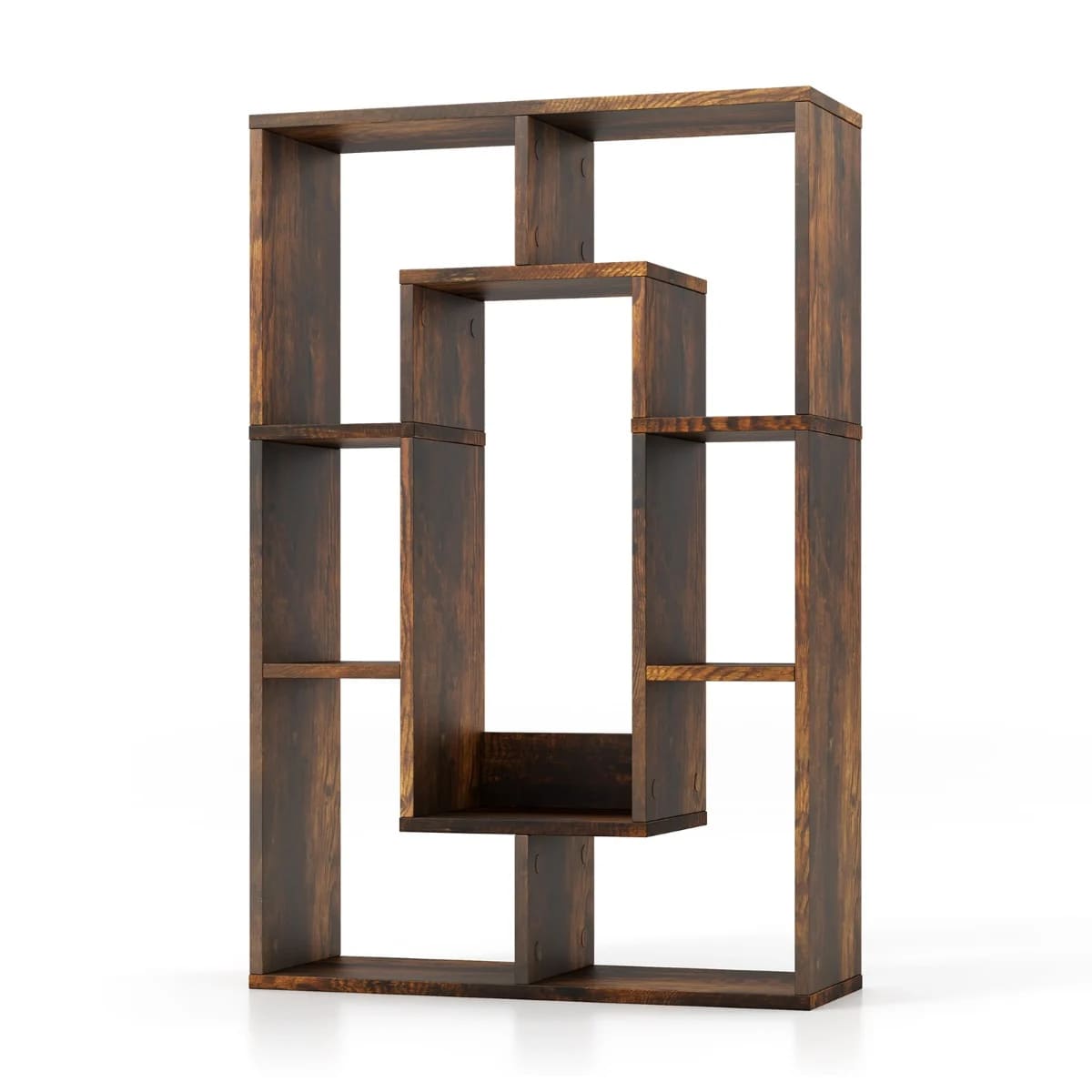 Drewniany regał na książki brązowy