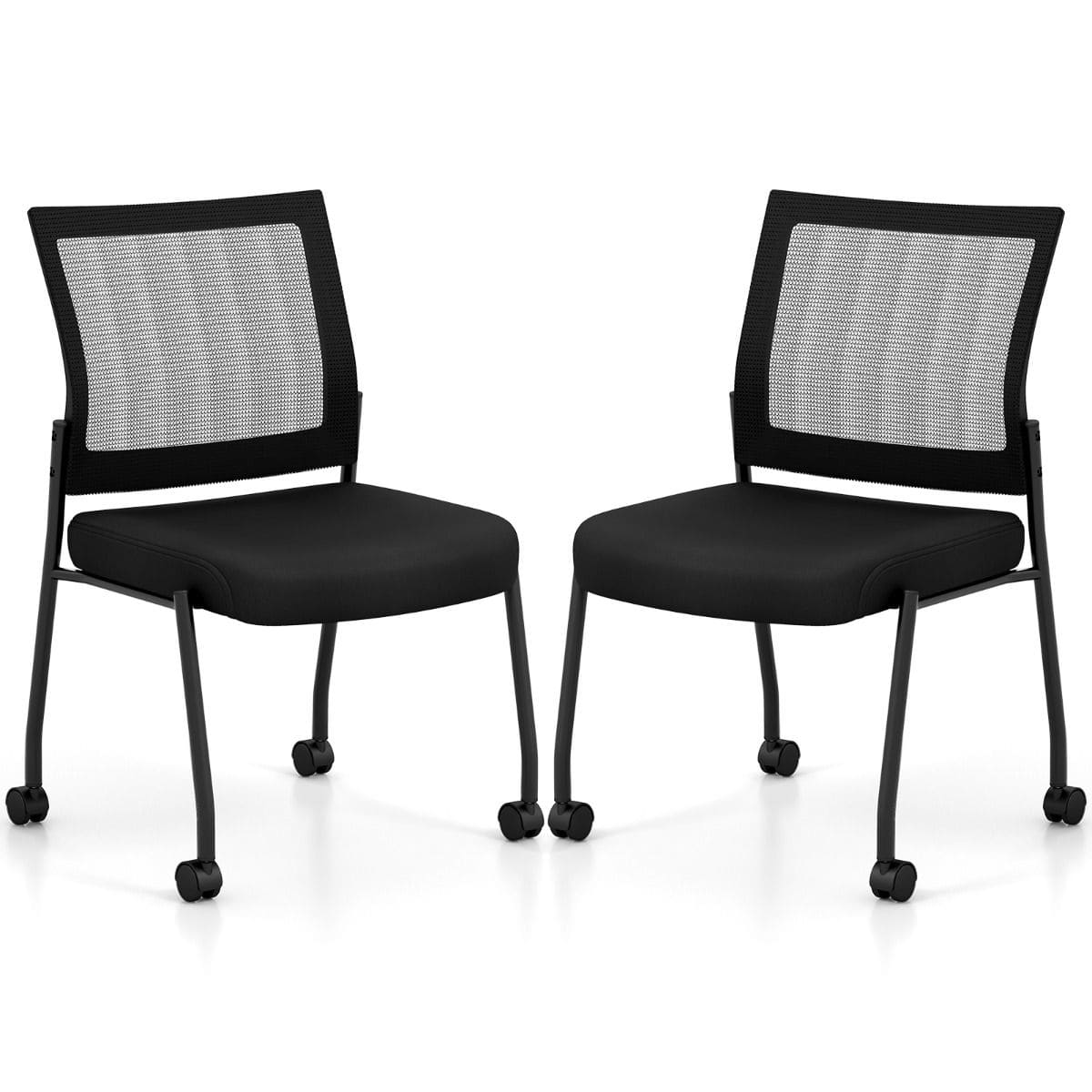 Krzesło biurowe konferencyjne na kółkach zestaw 2 szt.