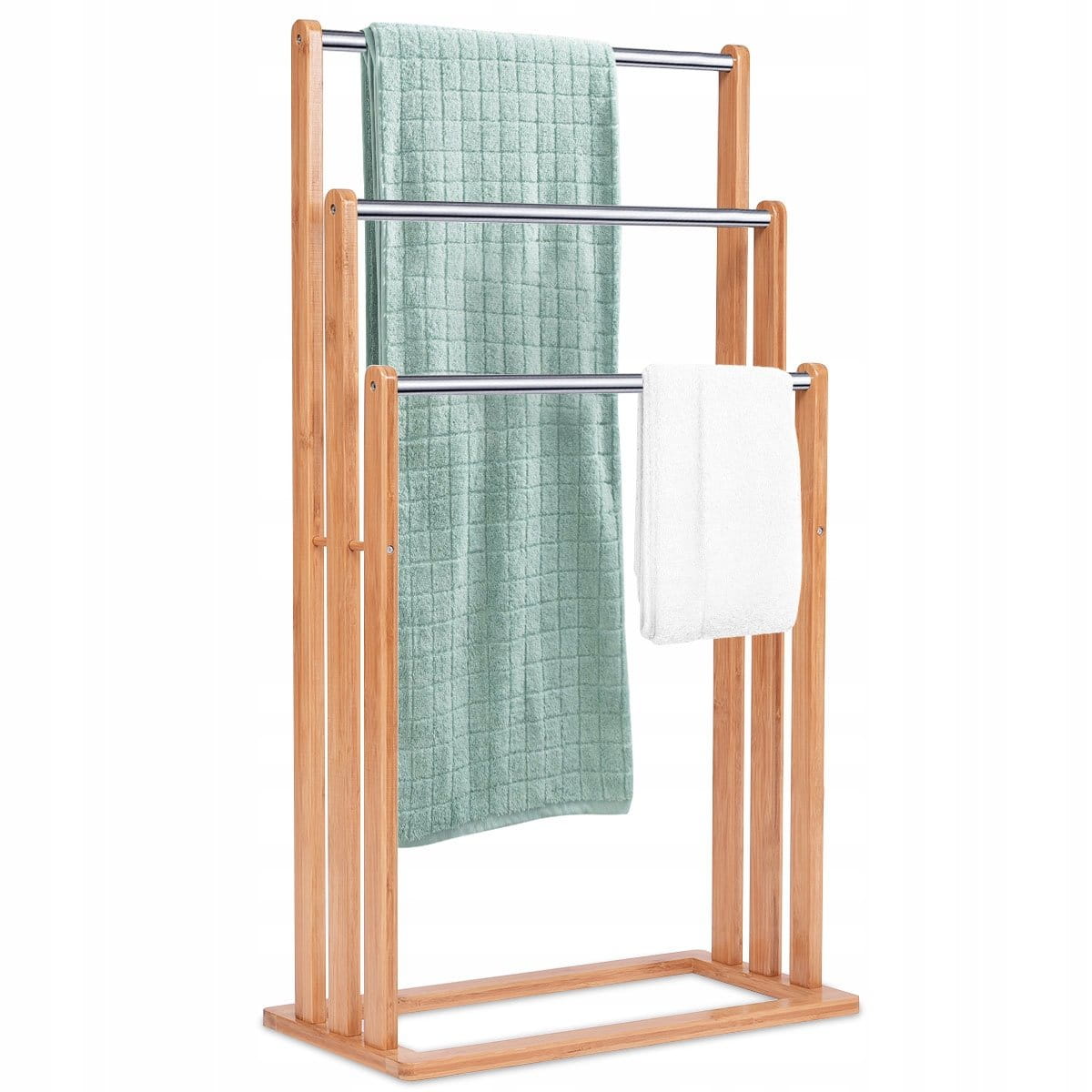 Wieszak łazienkowy na ręczniki bambusowy