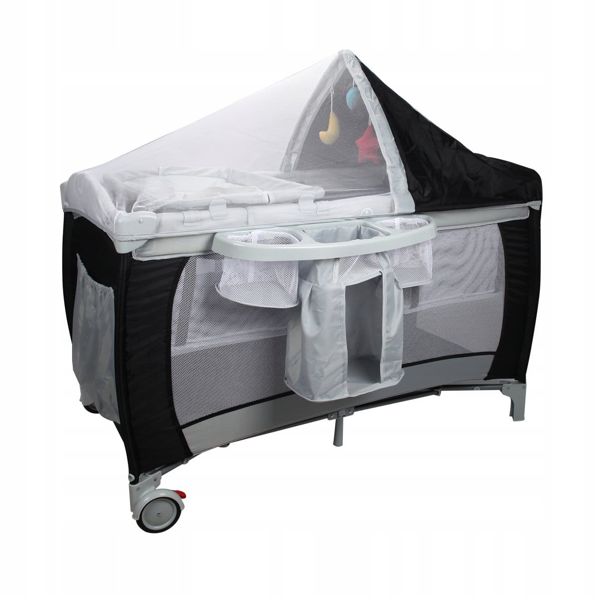 Łóżeczko turystyczne dla dzieci z moskitierą