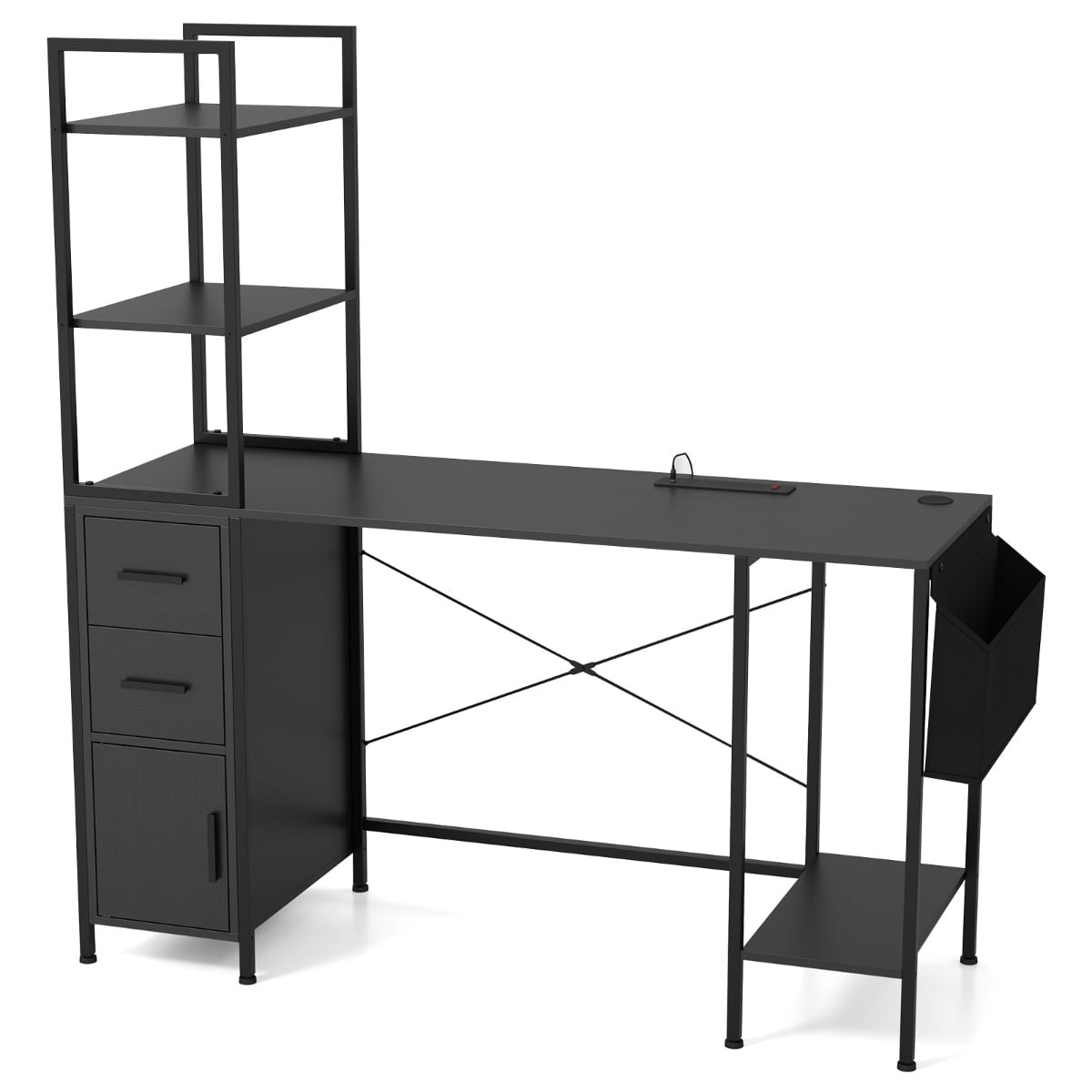 Biurko ze stacją ładującą i oświetleniem LED