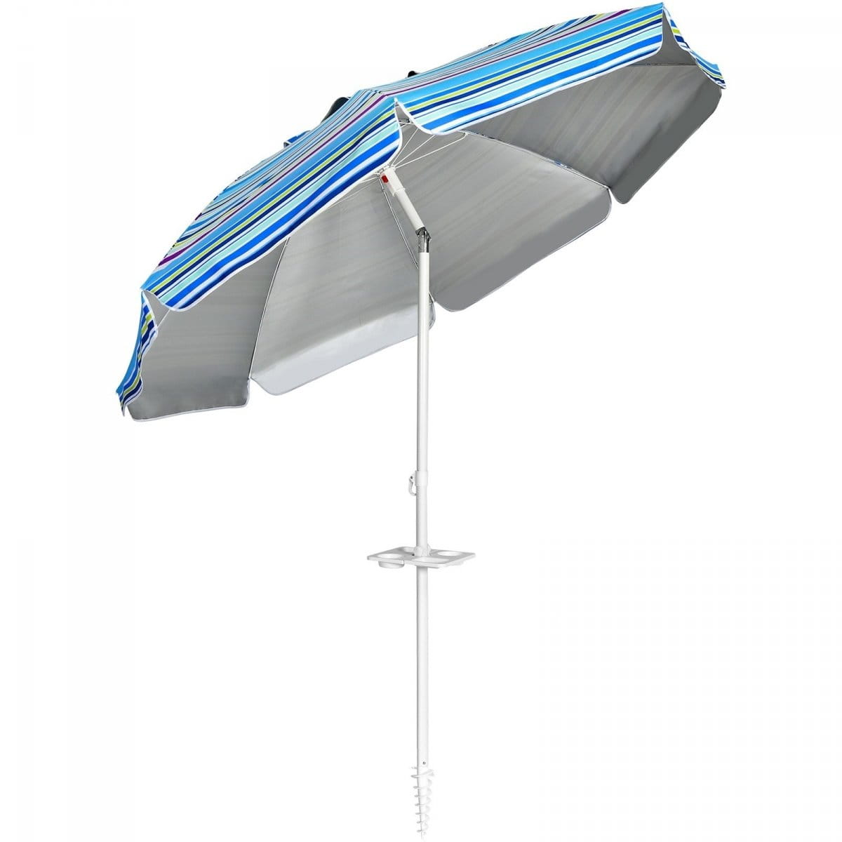 Parasol plażowy regulowany z uchwytem i ochroną UPF 50+ 2,2 x 2m