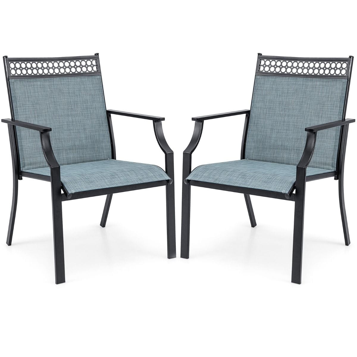 Krzesła tarasowe z podłokietnikami zestaw 2 szt.