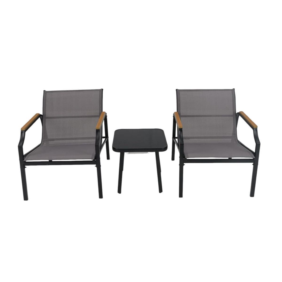 Industrialny 3-częściowy zestaw mebli ogrodowych